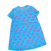 Rainbow Hearts Short Sleeve Lounge Dress, Blue - Dresses - 1 - thumbnail