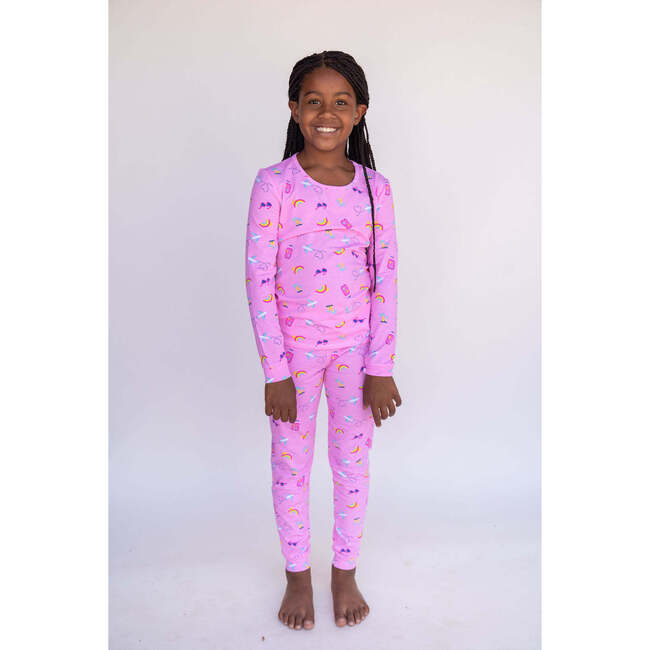 Vacation Vibes PJ, Pink - Pajamas - 2