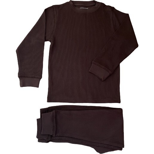 Chocolate Waffle Cotton Set - Loungewear - 1