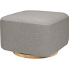 Kiwi Gliding Ottoman, Performance Grey Eco-Weave With Light Wood Base - Ottomans - 1 - thumbnail