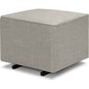 Davinci Universal Gliding Ottoman, Performance Grey Linen - Ottomans - 1 - thumbnail