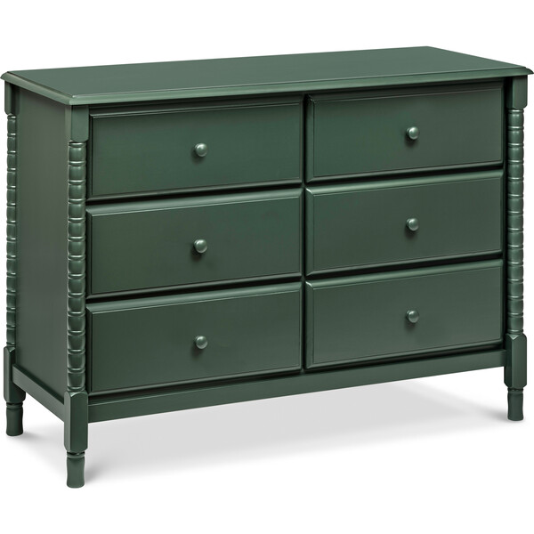 davinci jenny lind spindle 6 drawer dresser green