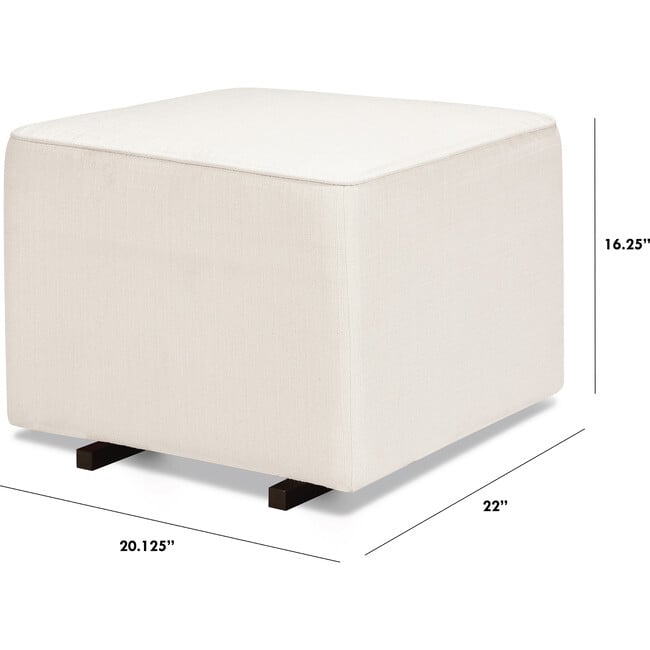 Davinci Universal Gliding Ottoman, Performance Cream Linen - Ottomans - 6