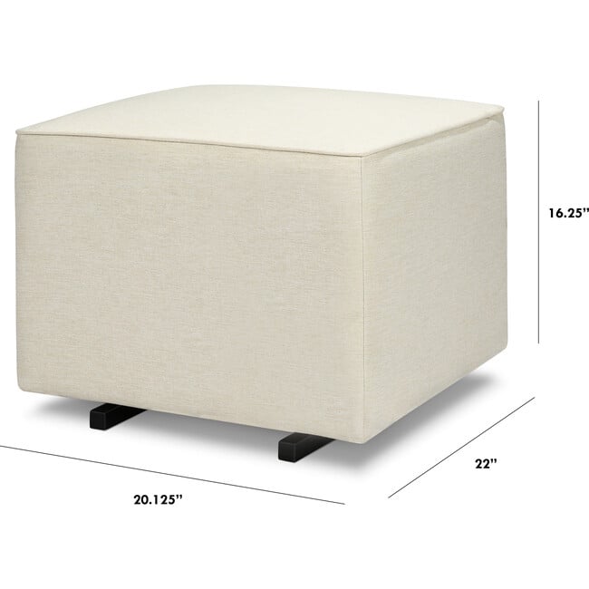 Davinci Universal Gliding Ottoman, Vanilla - Ottomans - 6