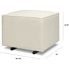 Davinci Universal Gliding Ottoman, Vanilla - Ottomans - 6