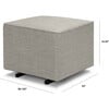 Davinci Universal Gliding Ottoman, Performance Grey Linen - Ottomans - 6