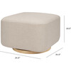 Kiwi Gliding Ottoman, Performance Beach Eco-Weave With Light Wood Base - Ottomans - 10