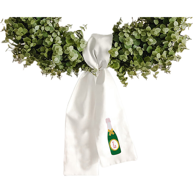 Champagne Bottle Wreath Sash