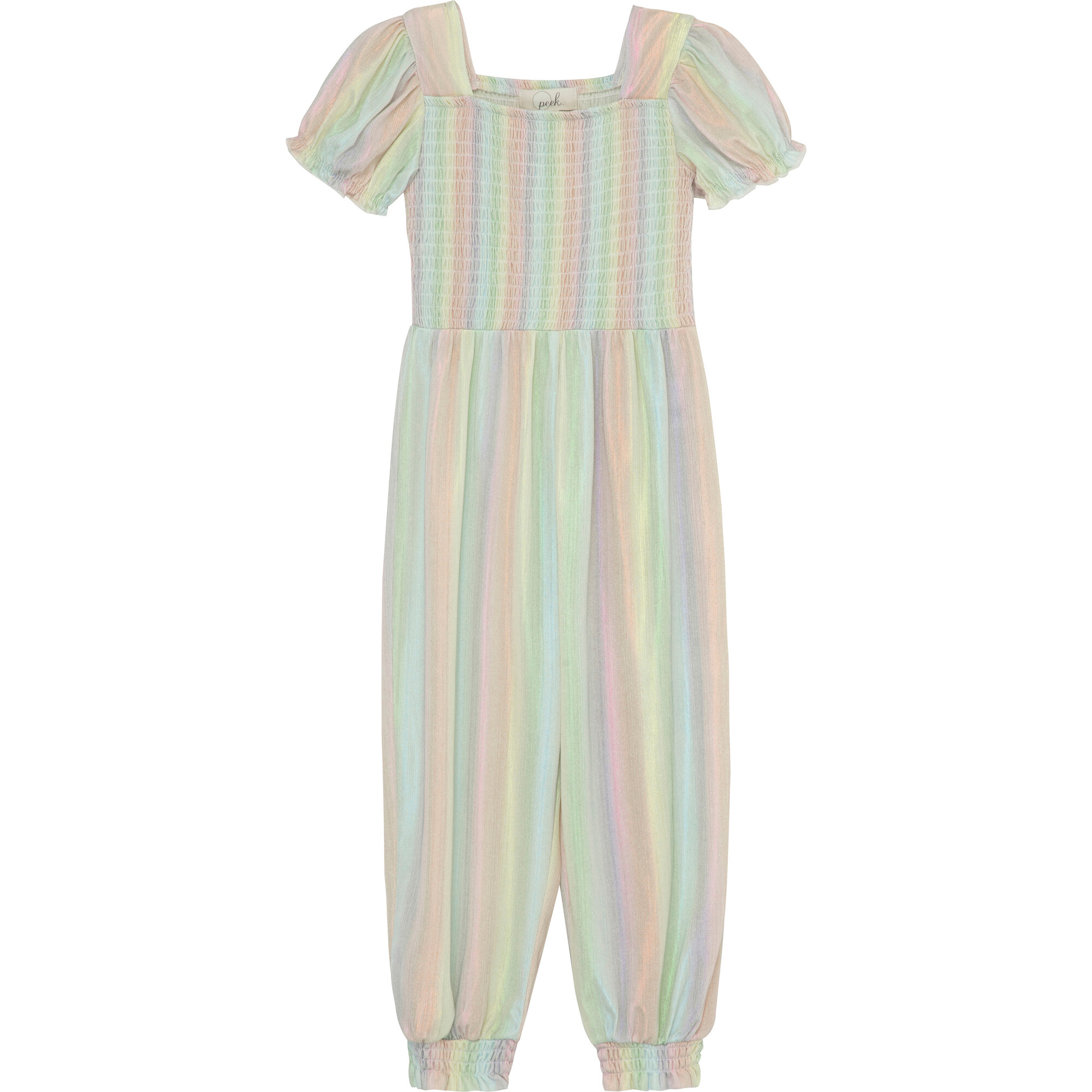 Knit Metallic Jumpsuit, Rainbow - Rompers - 1