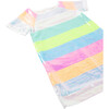 Striped Sequin Short Sleeve Dress, Rainbow - Dresses - 3