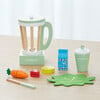 Little Chef Frankfurt Wooden Blender Play Kitchen Accessories, Green - Play Food - 5