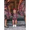 Baby Mila Floral Print Romper, Black & Red - Rompers - 2