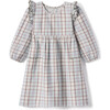 Kate Layered Ruffle Shoulder Dress, Powder Plaid - Dresses - 1 - thumbnail