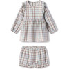Kate 2-Piece Baby Set, Powder Plaid - Dresses - 1 - thumbnail