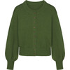 Women's Jen Ribbed Scoop Neck Cardigan, Moss - Cardigans - 1 - thumbnail
