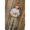 Grayson Rounded Wide Colar Button Down Shirt, Powder Plaid - Shirts - 2
