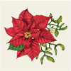 Poinsettia Cocktail Napkin, Set of 20 - Tabletop - 1 - thumbnail