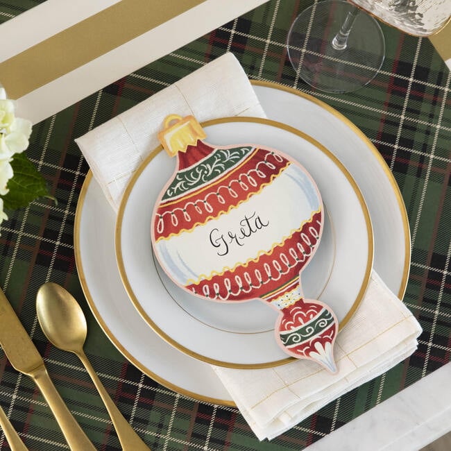 Green Plaid Placemat, Set of 24 - Tabletop - 2