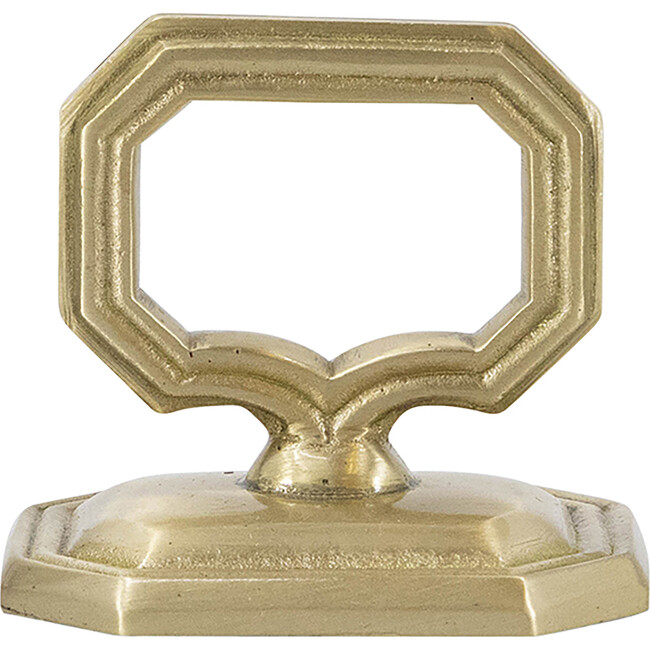 Brass Napkin Ring With Place Card Holder