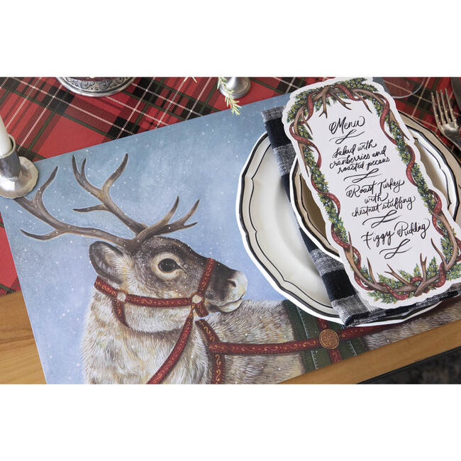 Dashing Reindeer Placemat, Set of 24 - Tabletop - 2