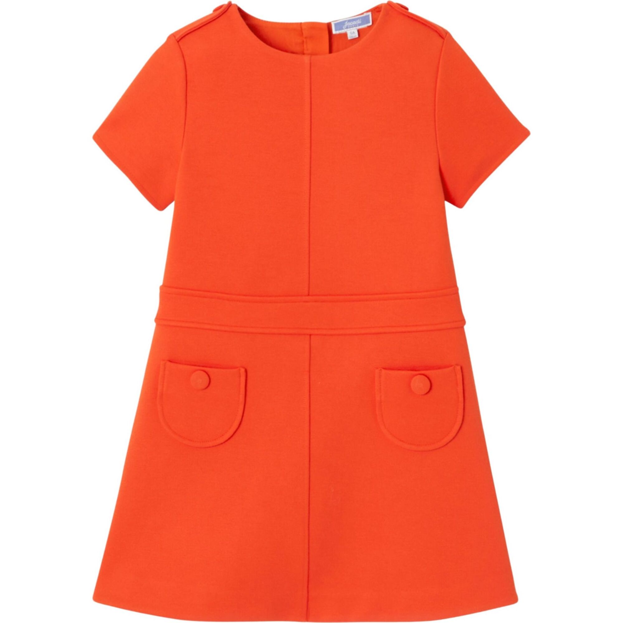 Girl Sixties Inspired Milano Knit Dress, Orange - Jacadi Paris Dresses |  Maisonette