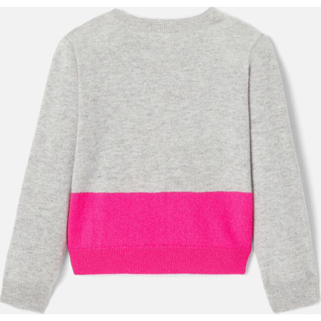 Girl Yeti in the Forest Intarsia Cashmere Sweater, Grey - Sweaters - 2