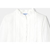 Girl Ruffle Collar Poplin Blouse, White - Blouses - 3