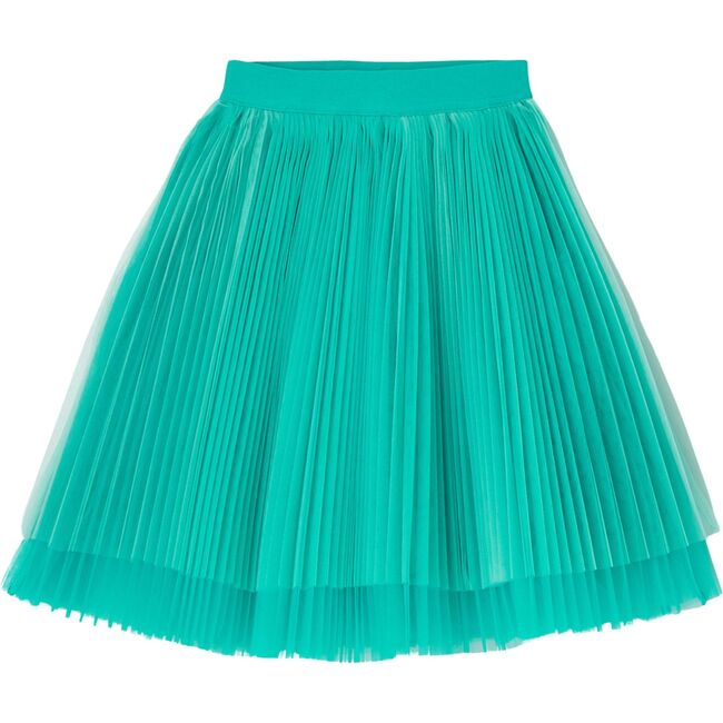 Girl Pleated Tulle Tutu Skirt, Green