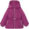 Girl Hooded Puffer Jacket, Purple - Coats - 1 - thumbnail