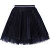 Girl Pleated Tulle Tutu Skirt, Navy - Skirts - 1 - thumbnail