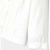 Girl Ruffle Collar Poplin Blouse, White - Blouses - 4
