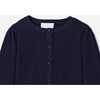 Girl Lurex Detailed Short Cardigan, Navy - Cardigans - 3