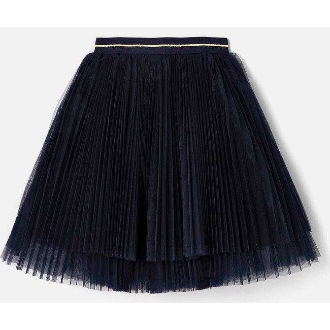 Girl Pleated Tulle Tutu Skirt, Navy - Skirts - 2