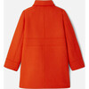 Girl Sixties Inspired Wool Coat, Orange - Coats - 4