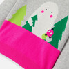 Girl Yeti in the Forest Intarsia Cashmere Sweater, Grey - Sweaters - 4