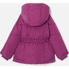 Girl Hooded Puffer Jacket, Purple - Coats - 3