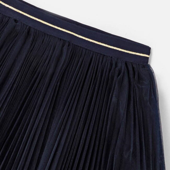 Girl Pleated Tulle Tutu Skirt, Navy - Skirts - 3