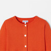 Girl French Cardigan, Orange - Cardigans - 3
