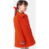 Girl Sixties Inspired Wool Coat, Orange - Coats - 5