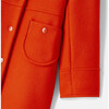 Girl Sixties Inspired Wool Coat, Orange - Coats - 6