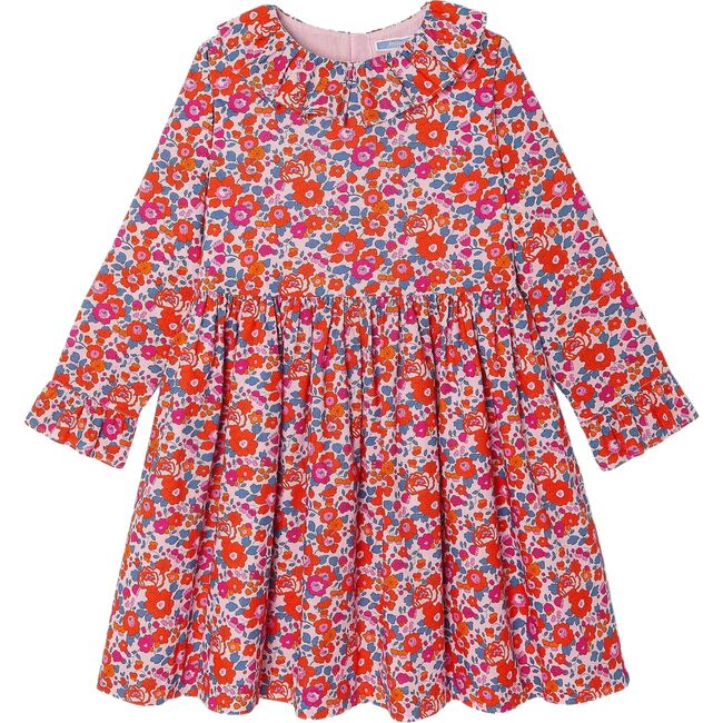 Girl Dress in Liberty Betsy Fabric, Multi - Dresses - 1