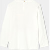 Girl Colorful Equestrian Print Long Sleeve T-Shirt, White - Shirts - 2