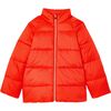 Girl 3 in 1 Beige Cape with Removable Orange Quilted Puffer Jacket - Jackets - 2