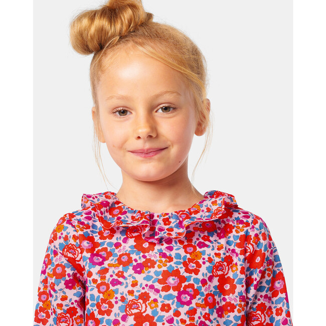Girl Dress in Liberty Betsy Fabric, Multi - Jacadi Paris