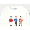 Boy Jockey Print Long Sleeve T-Shirt, White - Shirts - 3