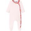 Baby GirlPink Velvet Pajamas with Liberty Eleonor Fabric Trim - Pajamas - 1 - thumbnail