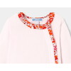 Baby GirlPink Velvet Pajamas with Liberty Eleonor Fabric Trim - Pajamas - 3