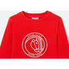 Boy Coat of Arms Print Sweatshirt, Red - Sweatshirts - 3
