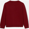 Boy Intarsia Jockeys Sweater, Burgandy - Sweaters - 3