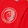Boy Coat of Arms Print Sweatshirt, Red - Sweatshirts - 4